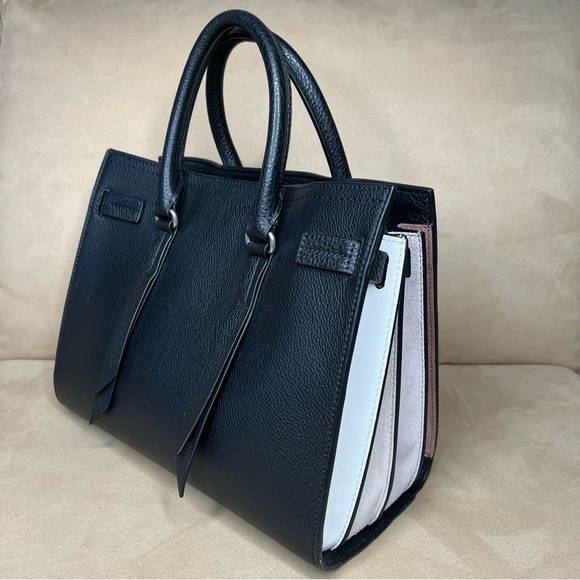 REBECCA MINKOFF SHERRY CALFSKIN LEATHER SATCHEL - Picture 2 of 3